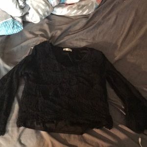Black lace top